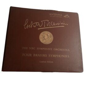 Vintage RCA Four Symphonies Brahms Arturo Toscanni 3 LP Set LTD Edition Book